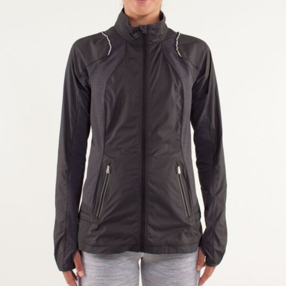 Lululemon Run Nothin But Run Black Zip Up Lightweight Exercise Workout Jacket 8 - Picture 7 of 10